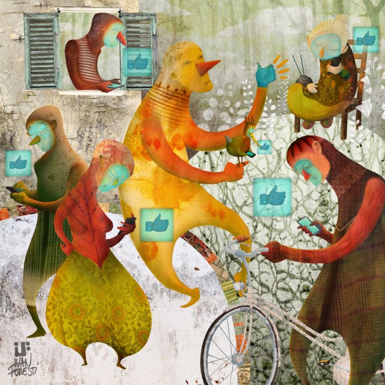 Illustrazione face up contrapposto a face down di IF Ivan Foresti