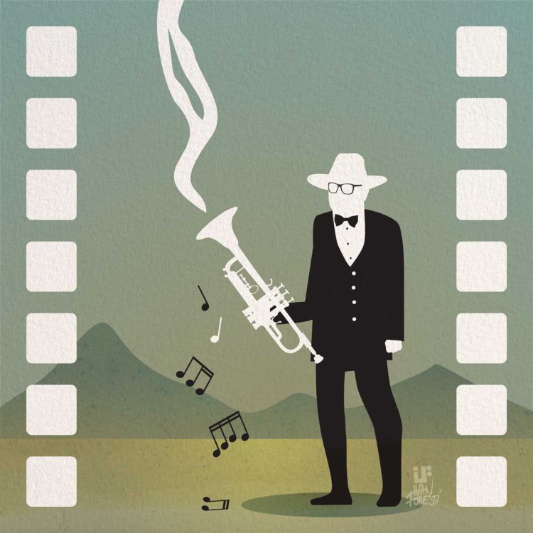 Illustrazione  di IF Ivan Foresti su Ennio Morricone e le sue colonne sonore per il cinema western