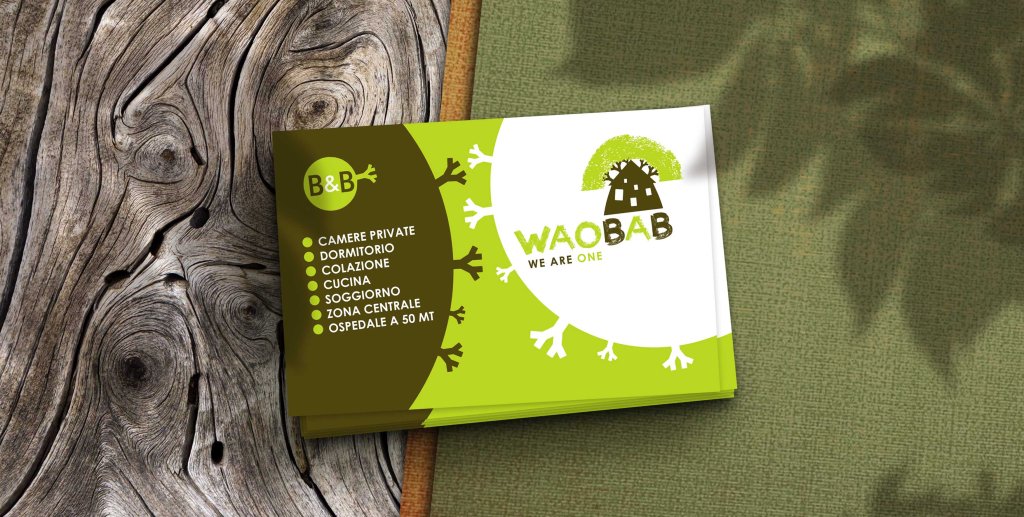Design biglietto visita - Waobab - Ivan Foresti - IF Design biglietto da visita per Waobab b&b di Ivan Foresti IF