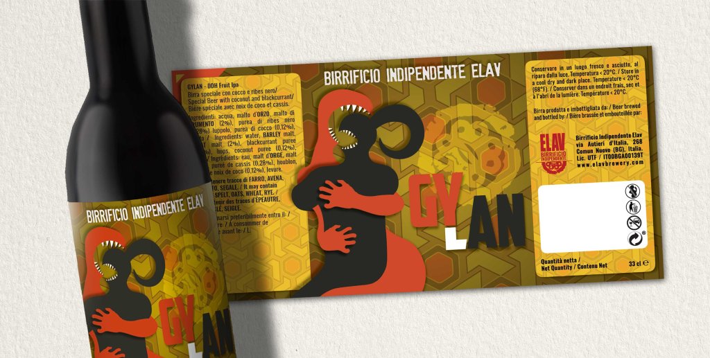 Label Design etichetta birra Gylan di IF Ivan Foresti per Elav birrificio indipendente