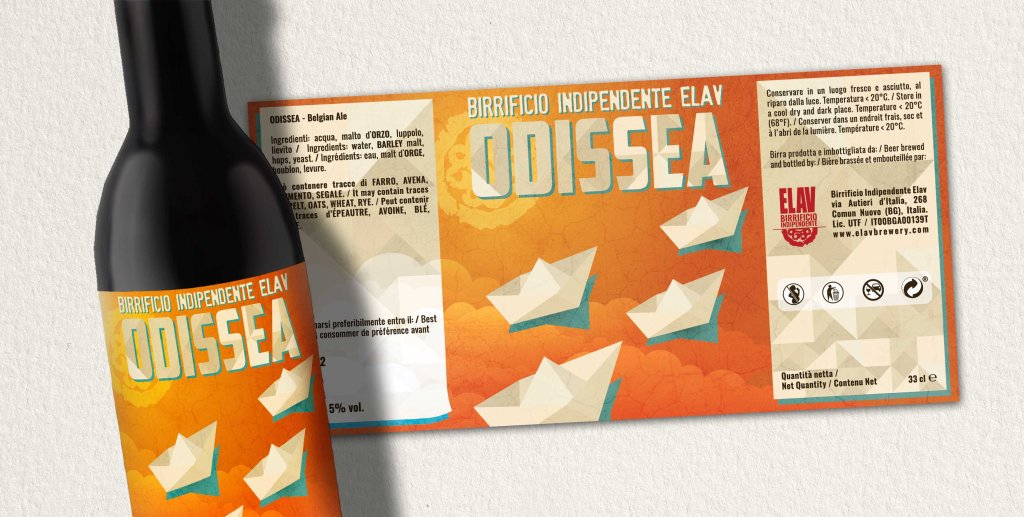 Label Design etichetta birra Odissea di IF Ivan Foresti per Elav birrificio indipendente