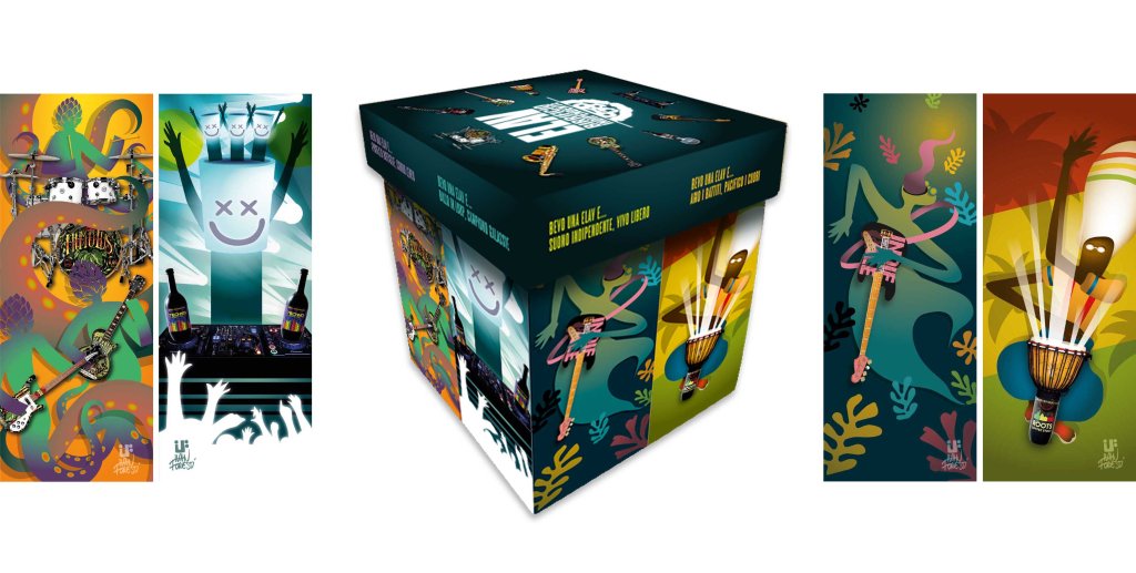 Packaging Design box birre di IF Ivan Foresti per Elav
